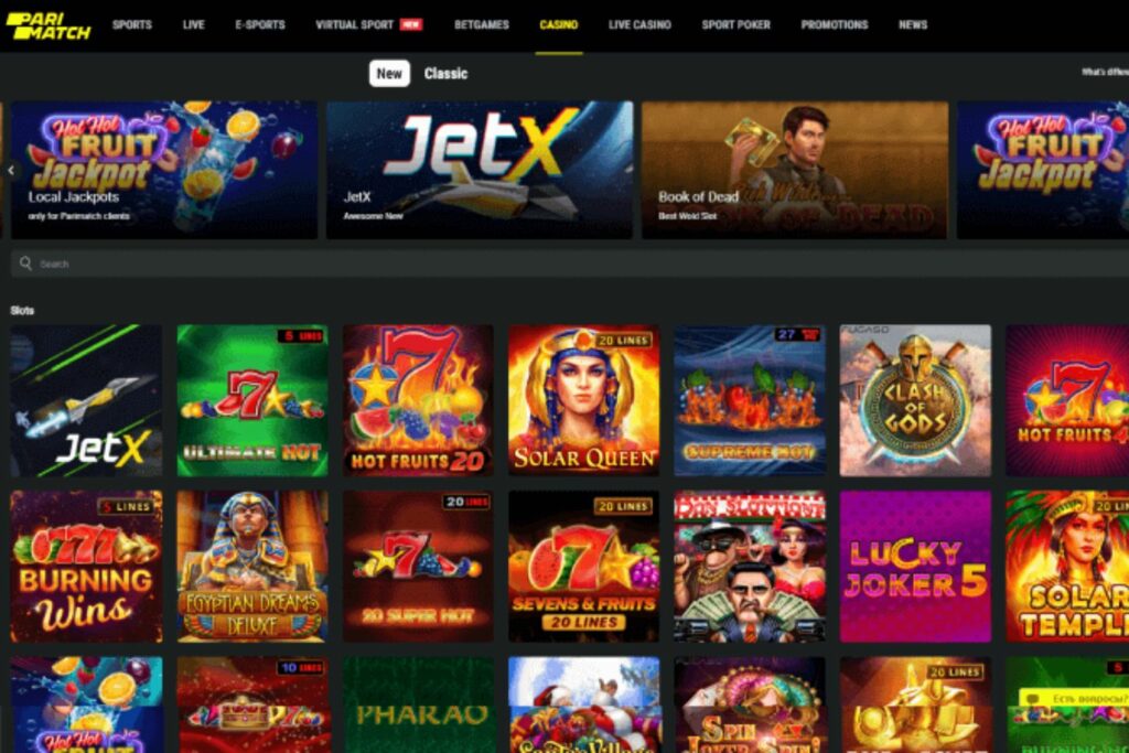 What games can be interesting at Parimatch India casino website
