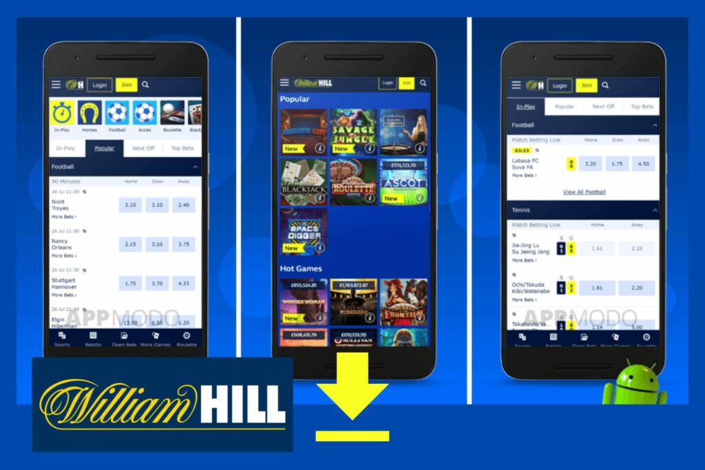 Place Betting Bets on the Go with William Hill app